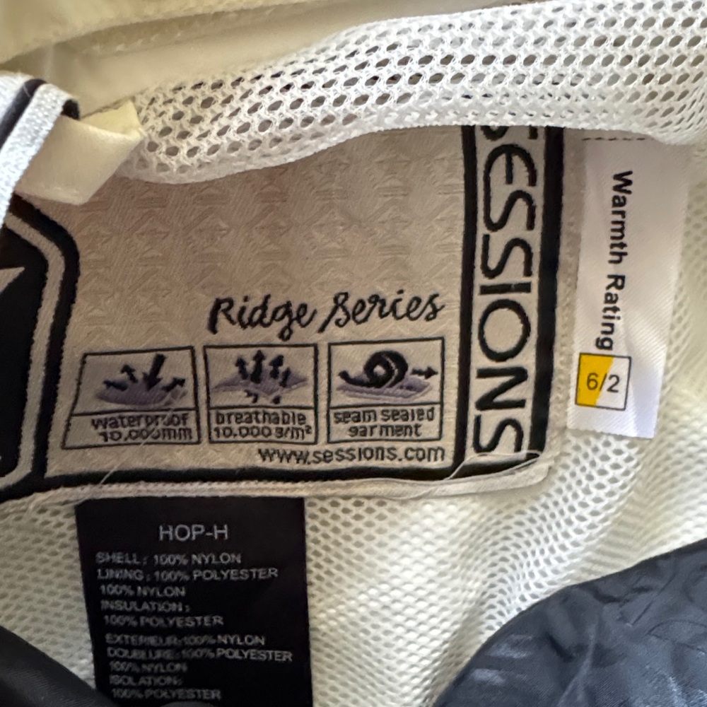 SESSIONS Ridge Series Recco White Ski & Snow Jacket - Picture 2 of 11